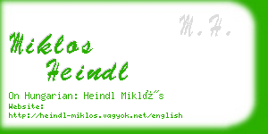 miklos heindl business card